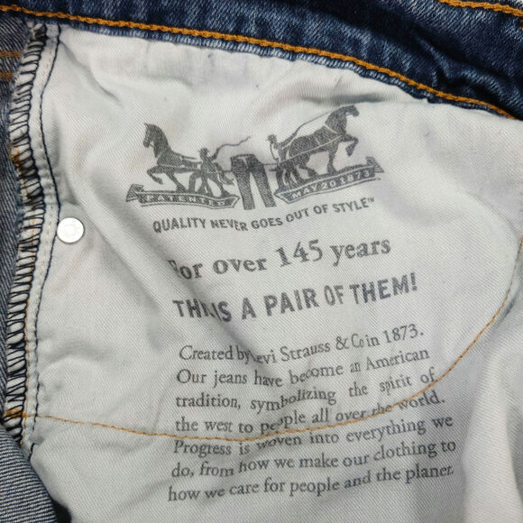 Levi’s 505 Regular Fit Straight Leg Jeans W34 L30 Dark Stonewash Zip Fly  Y2K - Picture 7 of 10